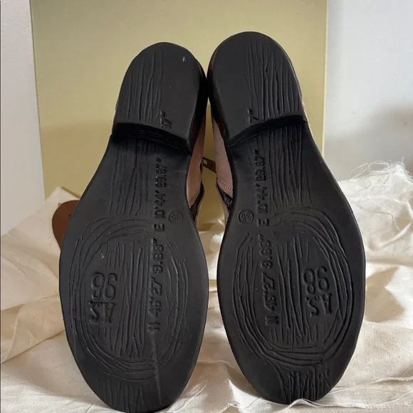 A.S. 98 Pink Marilyn Leather Irwin Boot Ankle Wraps Buckle EU 38 US 8 - Picture 6 of 10